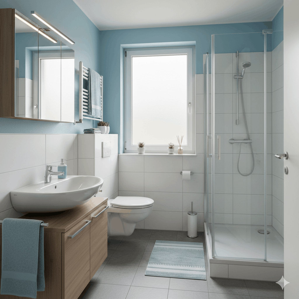 Badezimmer hellblaue Einrichtung Das typisch deutsche Badezimmer Gibt es das eigentlich