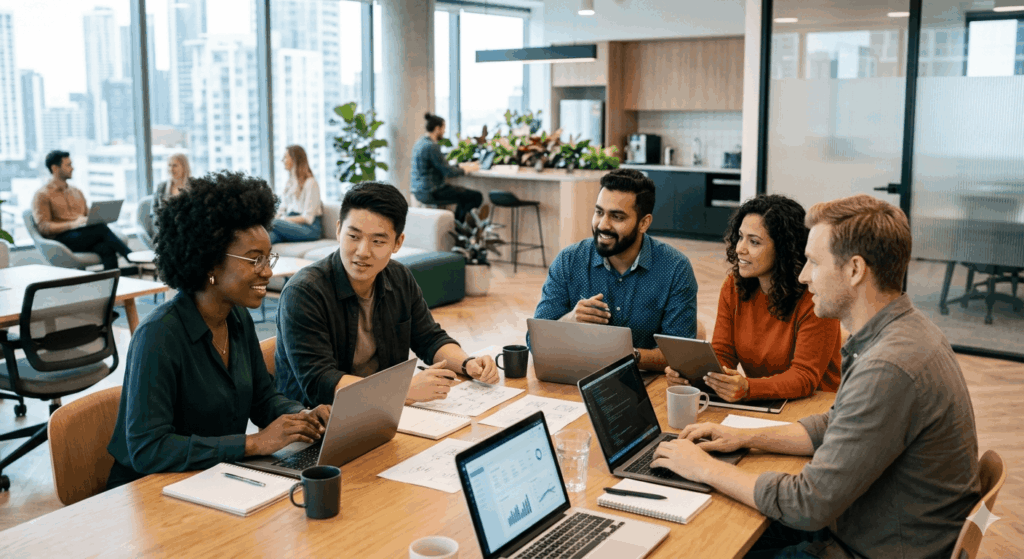 deutscher-blog.de Sidebar 1 interkulturelles Team Büroarbeit